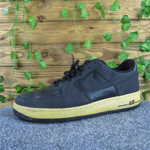 Nike Men's Air Force 1 Sneaker‎ Black Synthetic Size 10.5 Medium Used 2025 - Picture 1 of 6